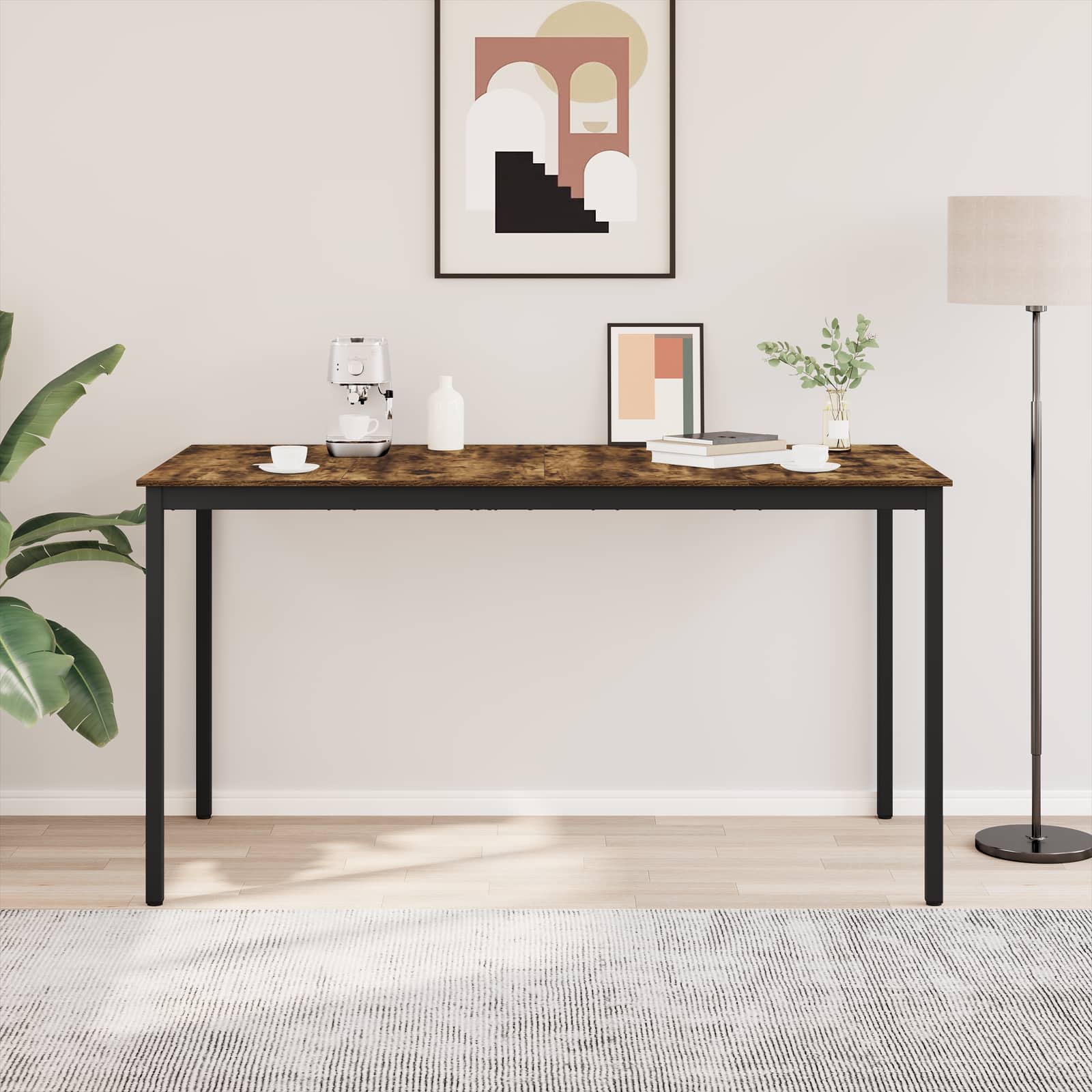 vidaXL Standing Bar Table Engineered Wood Rectangular 4