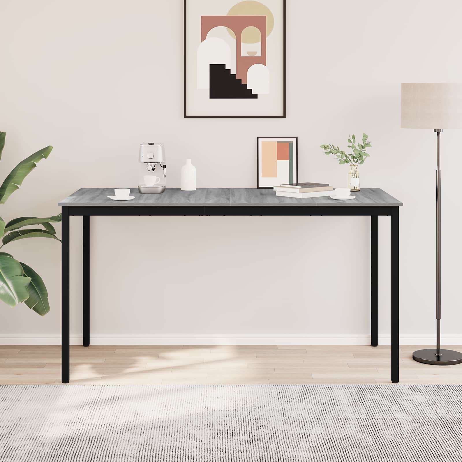 vidaXL Standing Bar Table 2 pcs Engineered Wood Rectangular 4