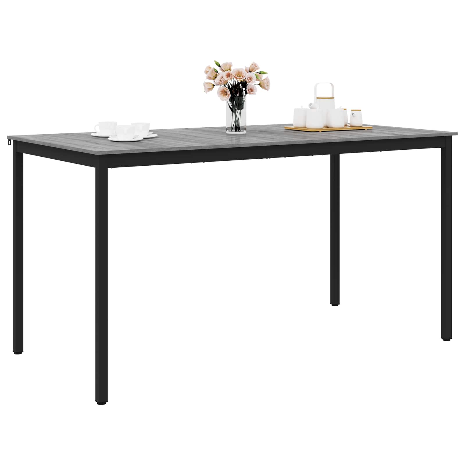 vidaXL Standing Bar Table 2 pcs Engineered Wood Rectangular 3