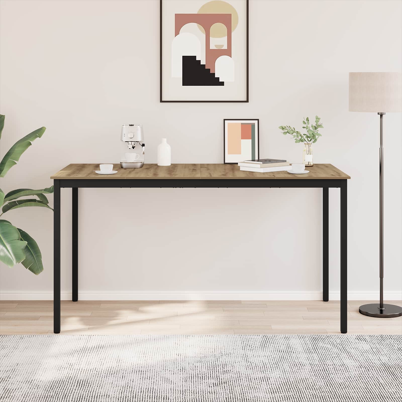 vidaXL Standing Bar Table Engineered Wood Rectangular 4
