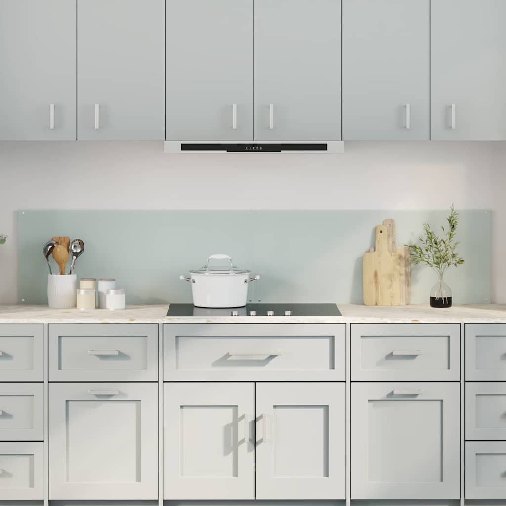 Kitchen Backsplashes White 70x40 cm Tempered Glass 2 pcs Milk 100 cm