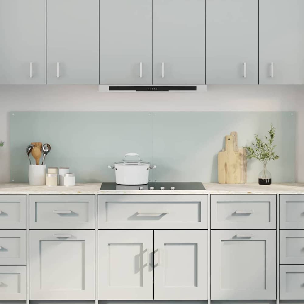 Kitchen Backsplashes White 70x50 cm Tempered Glass 2 pcs Milk 100 cm