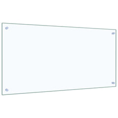 vidaXL Kitchen Backsplash 2 pcs Transparent 100 x 50 cm Tempered Glass 3