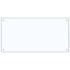 vidaXL Kitchen Backsplash 2 pcs Transparent 100 x 50 cm Tempered Glass 4