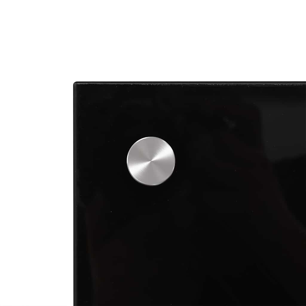 vidaXL Kitchen Backsplash 2 pcs Black 90 x 50 cm Tempered Glass 5
