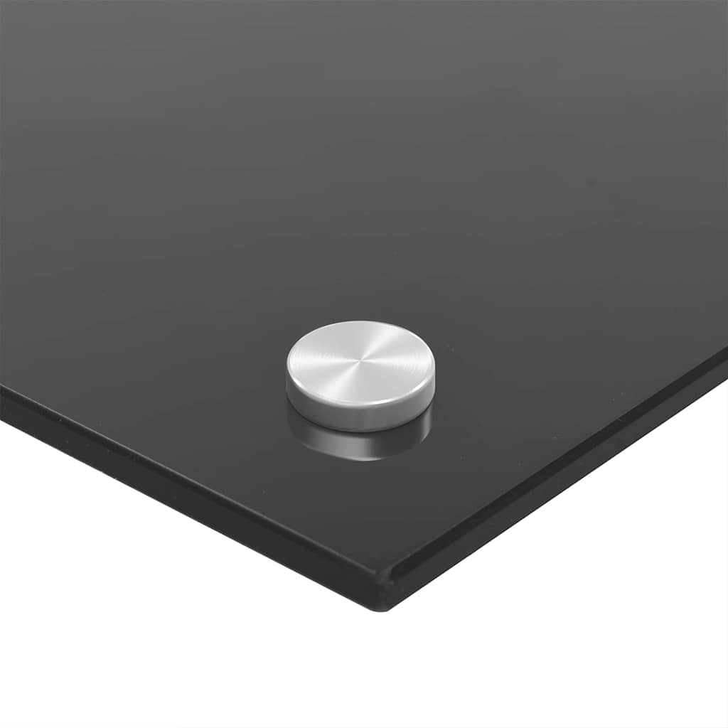 vidaXL Kitchen Backsplash 2 pcs Black 90 x 50 cm Tempered Glass 6