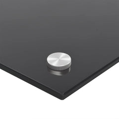 vidaXL Kitchen Backsplash 2 pcs Black 90 x 50 cm Tempered Glass 6