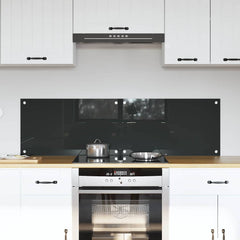vidaXL Kitchen Backsplash 2 pcs Dark Grey 70 x 40 cm Tempered Glass 1