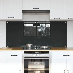 vidaXL Kitchen Backsplash 2 pcs Dark Grey 70 x 60 cm Tempered Glass 1
