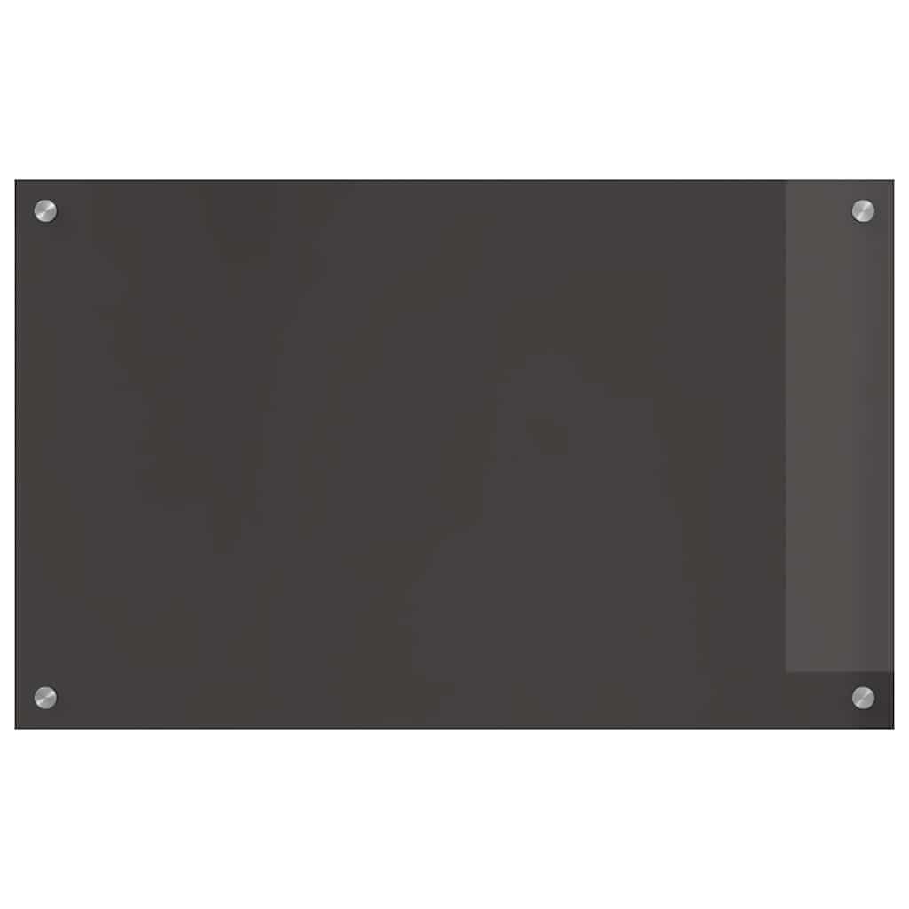 vidaXL Kitchen Backsplash 2 pcs Dark Grey 80 x 50 cm Tempered Glass 4