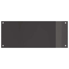 vidaXL Kitchen Backsplash 2 pcs Dark Grey 100 x 40 cm Tempered Glass 4