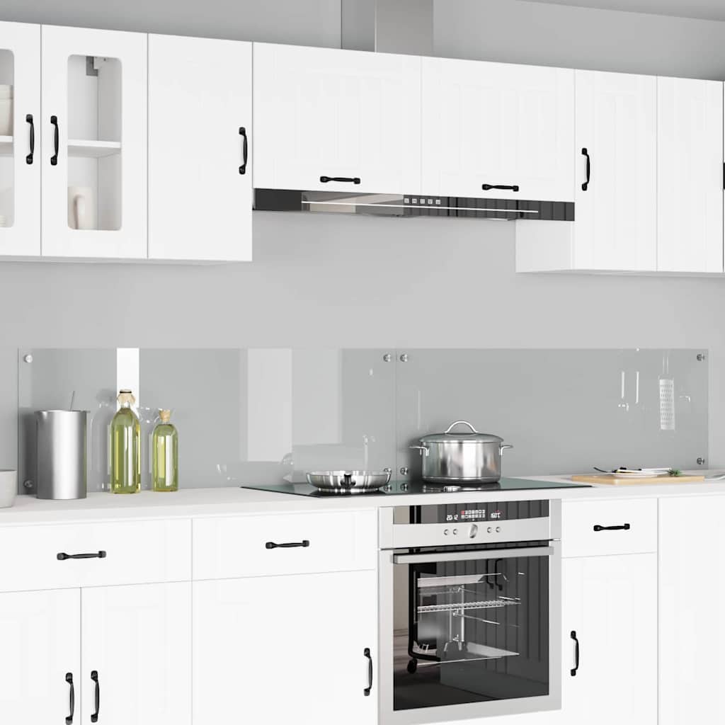 Kitchen Backsplashes 70x40 cm Tempered Glass 2 pcs Transparent 120 cm