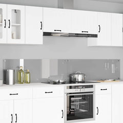 vidaXL Kitchen Backsplash 70 x 40 cm Tempered Glass 2 pcs Light Grey