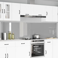 Kitchen Backsplash 70 x 60 cm Tempered Glass 2 pcs Light Grey 120 cm