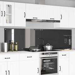 Kitchen Backsplash 70 x 60 cm Tempered Glass 2 pcs Dark Grey 110 cm