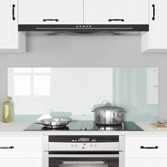 vidaXL Kitchen Backsplash 2 pcs White 70 x 50 cm Tempered Glass 3