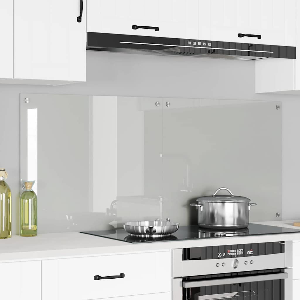 vidaXL Kitchen Backsplash 2 pcs Transparent 70 x 60 cm Tempered Glass 1