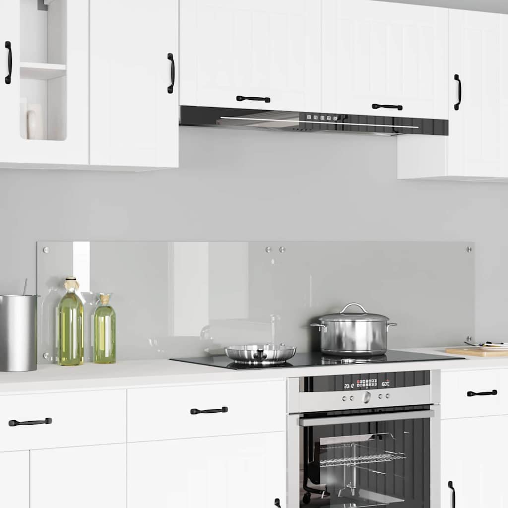 vidaXL Kitchen Backsplash 70 x 40 cm Tempered Glass 2 pcs Transparent