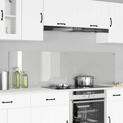 vidaXL Kitchen Backsplash 2 pcs Transparent 90 x 50 cm Tempered Glass 1