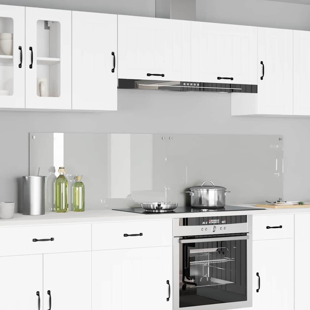 vidaXL Kitchen Backsplash 70 x 40 cm Tempered Glass 2 pcs Transparent