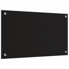 vidaXL Kitchen Backsplash 2 pcs Black 70 x 40 cm Tempered Glass 6