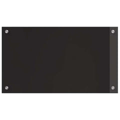 vidaXL Kitchen Backsplash 2 pcs Black 70 x 40 cm Tempered Glass 4