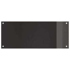 vidaXL Kitchen Backsplash 2 pcs Black 100 x 40 cm Tempered Glass 4