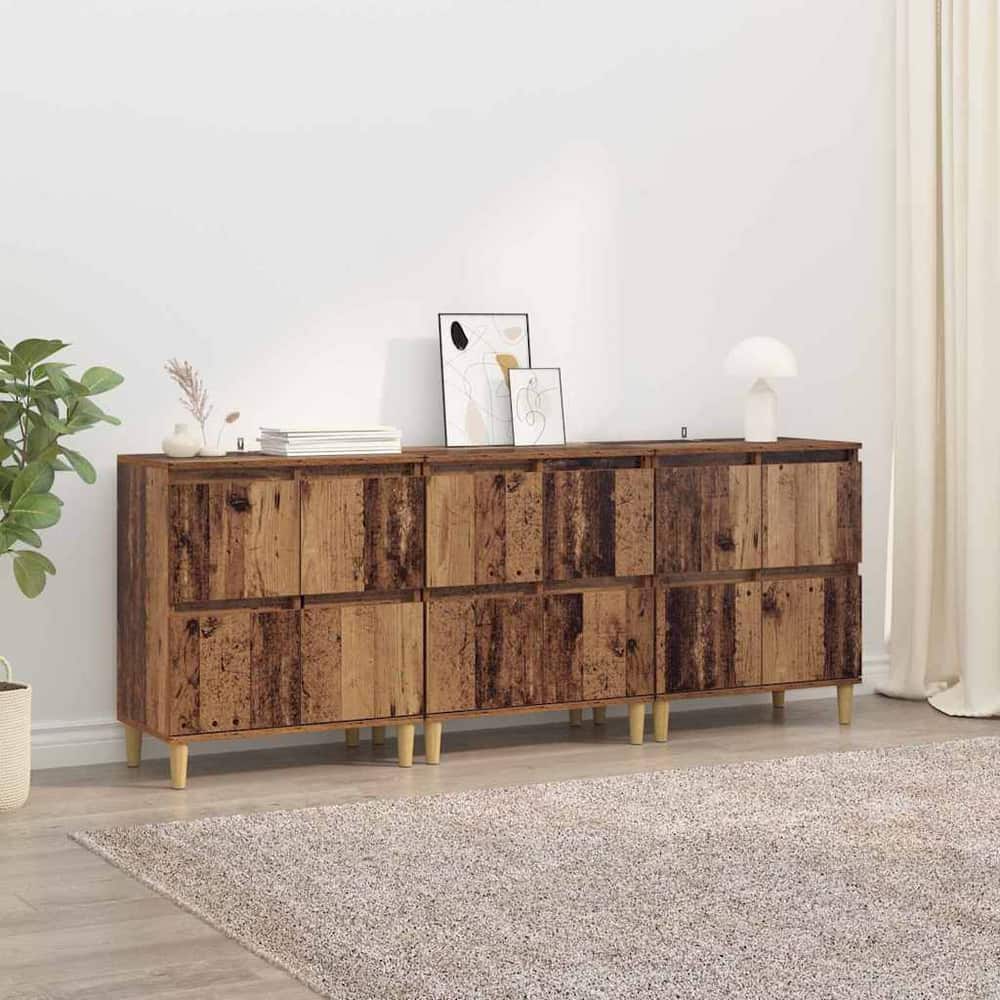 Sideboards 60x35x70 cm Engineered Wood 3 pcs Old wood