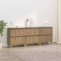 Sideboards 60x35x70 cm Engineered Wood 3 pcs Artisan oak