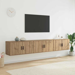 Wall-mounted TV Cabinet Set 80x34.5x40 cm 3 pcs Artisan oak