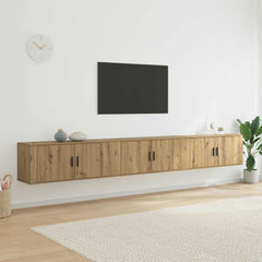 Wall-mounted TV Cabinet Set 100x34.5x40 cm 3 pcs Artisan oak