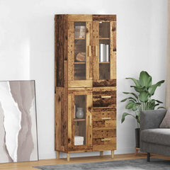 Highboard 69.5 x 34 x 180 cm Engineered Wood Old wood