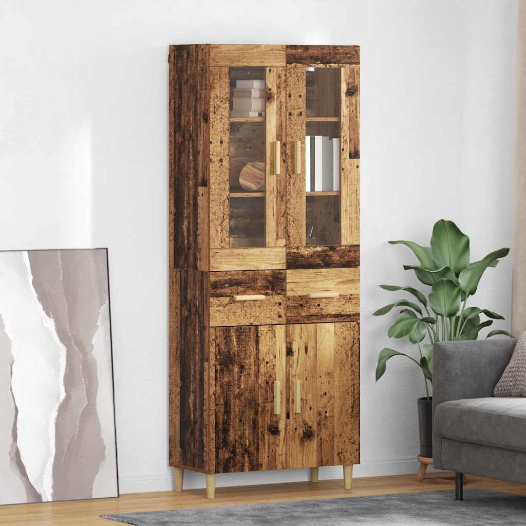 Highboard 69.5 x 34 x 180 cm Engineered Wood Old wood