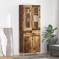 Highboard 69.5 x 34 x 180 cm Engineered Wood Old wood