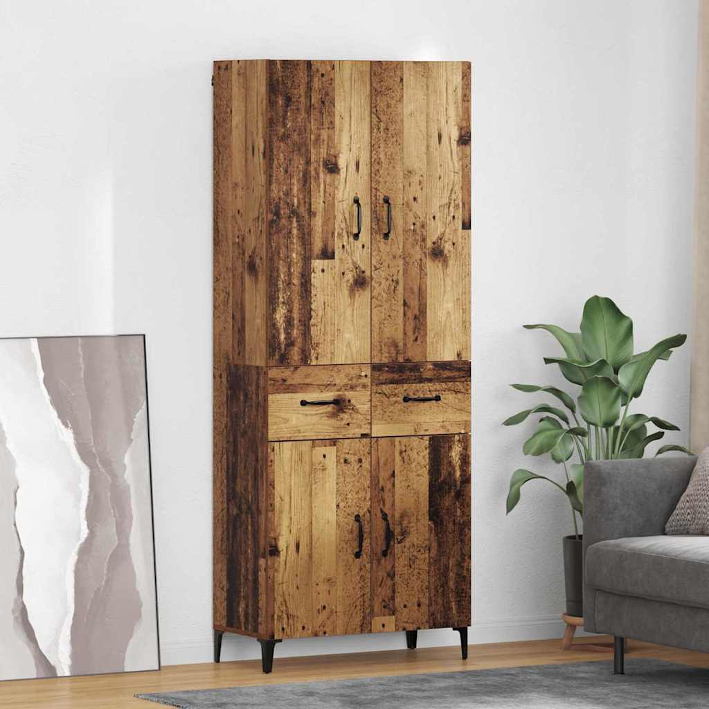 Highboard 69.5 x 34 x 180 cm Engineered Wood Old wood