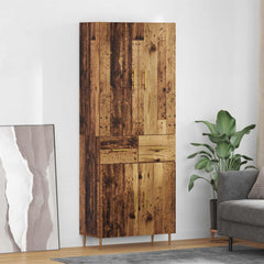 Highboard 69.5x34x180 cm Engineered Wood 2 Doors 2 Drawers Old wood