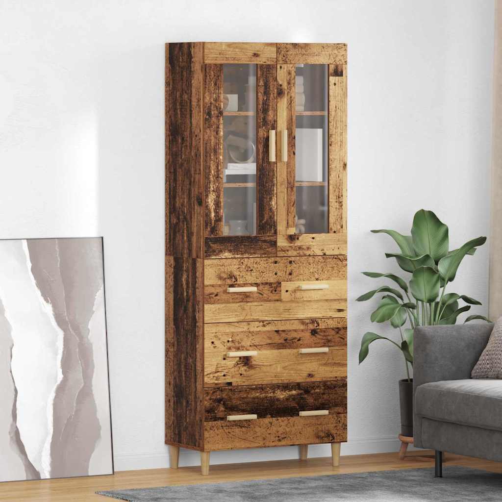 Highboard 69.5 x 34 x 180 cm Old wood