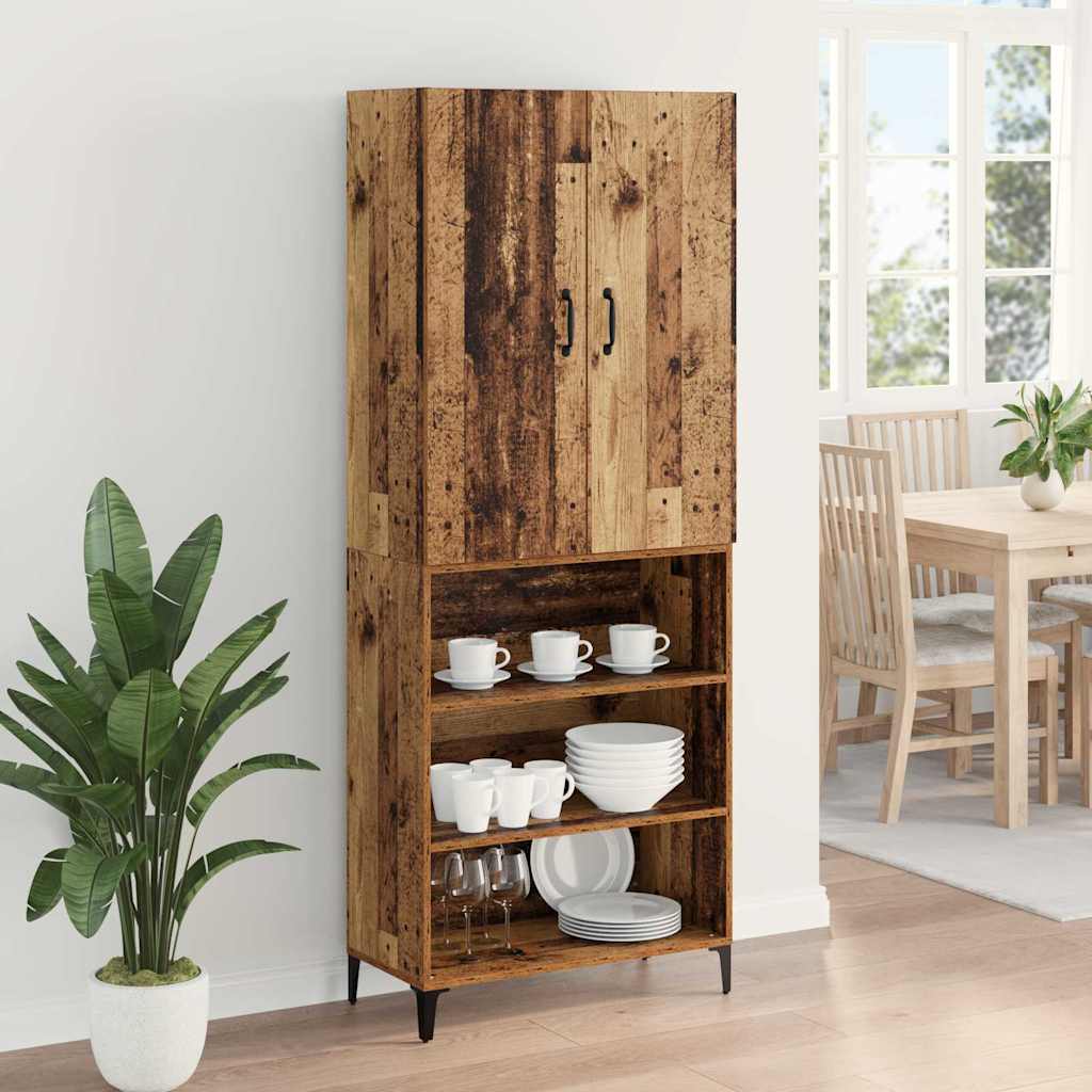 Highboard 69.5 x 34 x 180 cm Engineered Wood Old wood