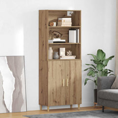 Highboard 69.5 x 32.5 x 180 cm Engineered Wood Artisan Oak 2 doors