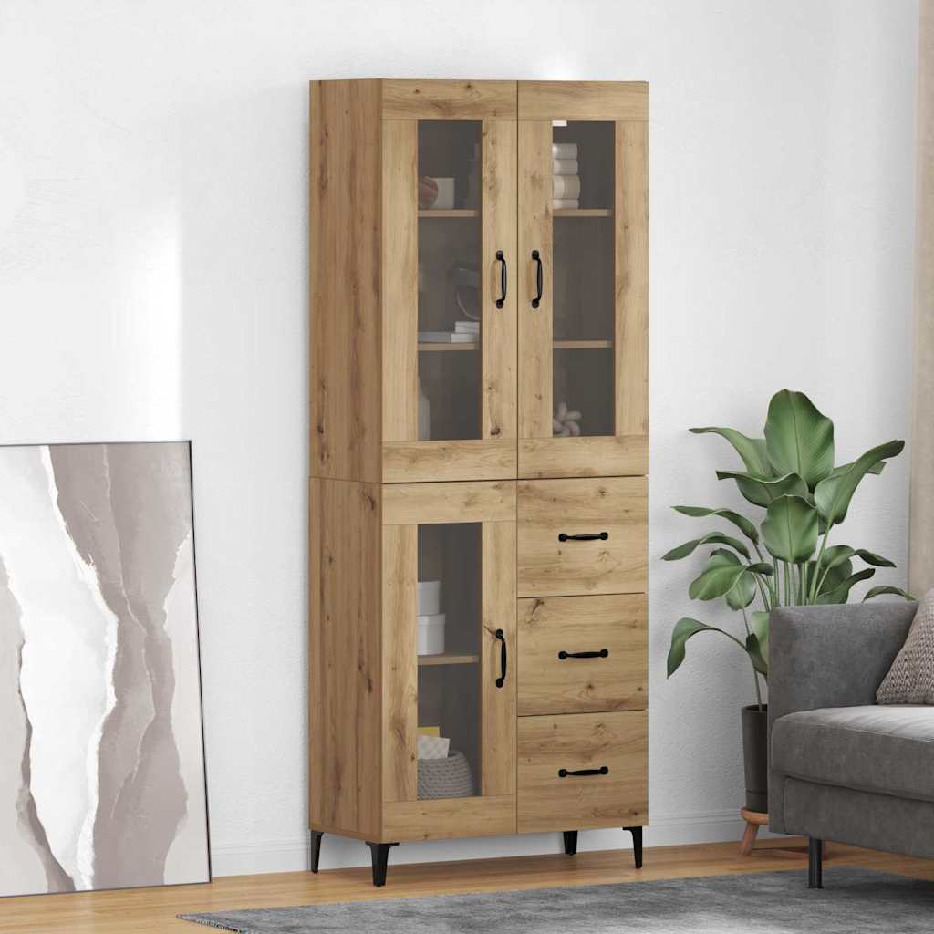 Highboard 69.5 x 34 x 180 cm Engineered Wood Artisan oak