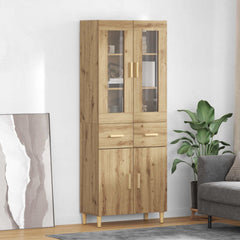 Highboard 69.5 x 34 x 180 cm Engineered Wood Artisan oak