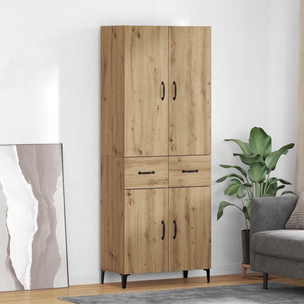 Highboard 69.5 x 34 x 180 cm Engineered Wood Artisan oak