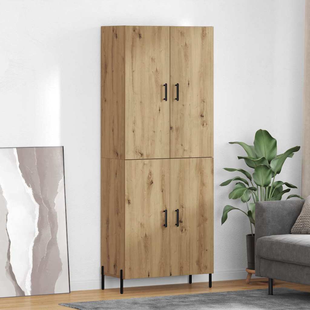 Highboard 69.5x34x180 cm Engineered Wood 2 Doors Artisan oak