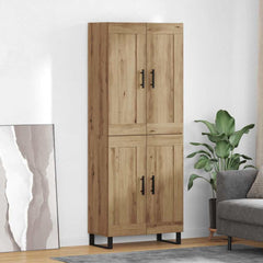 Highboard 69.5x34x180 cm Engineered Wood 2 Wood Doors Artisan oak