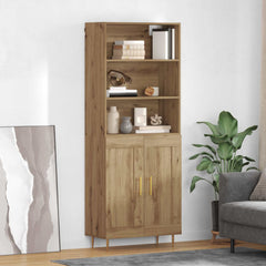 Highboard 69.5x34x180 cm Engineered Wood 2 Wood Doors Artisan oak