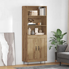 Highboard 69.5x34x180 cm Engineered Wood 2 Wood Doors Artisan oak