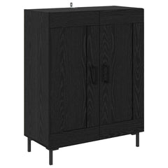 Highboard 69.5x34x180 cm Engineered Wood 2 Wood Doors Black oak