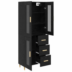 Highboard 69.5 x 34 x 180 cm Engineered Wood Black oak