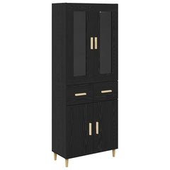 Highboard 69.5 x 34 x 180 cm Engineered Wood Black oak