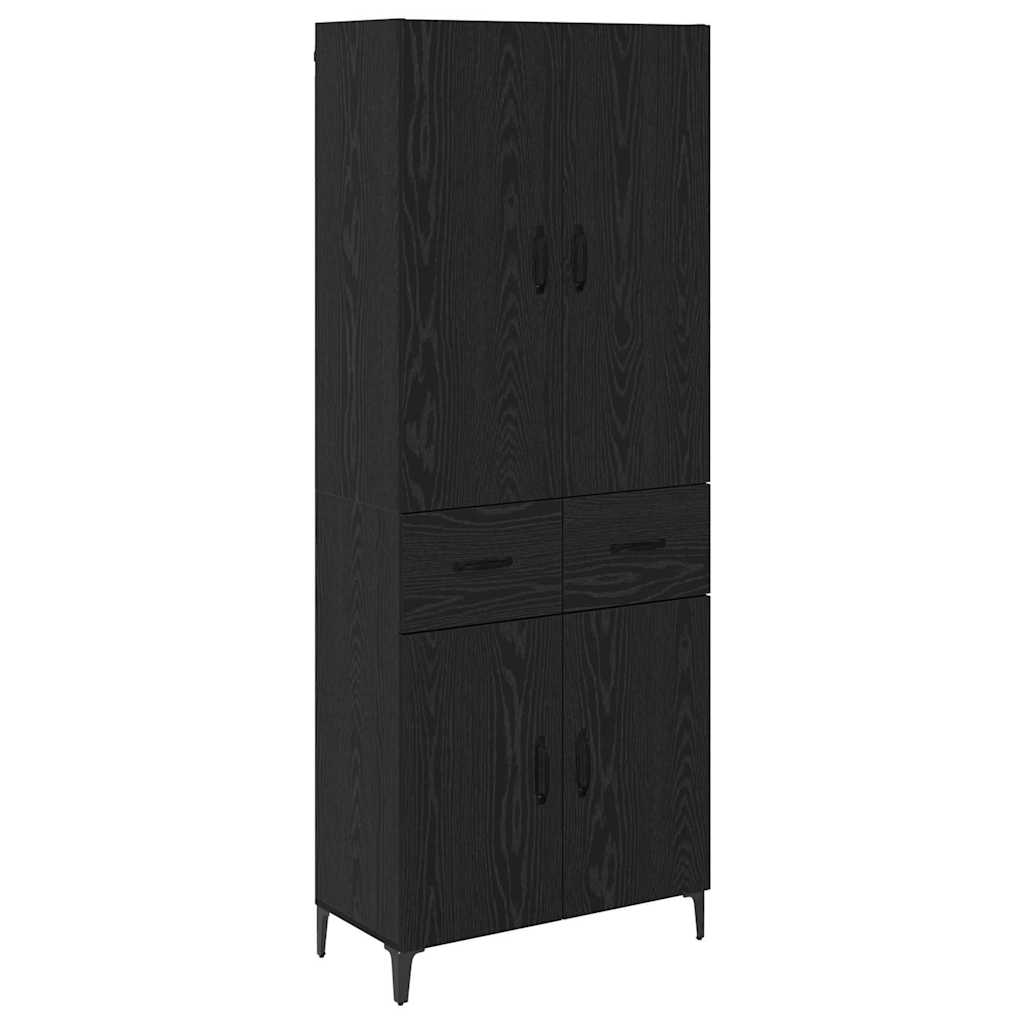 Highboard 69.5 x 34 x 180 cm Engineered Wood Black oak